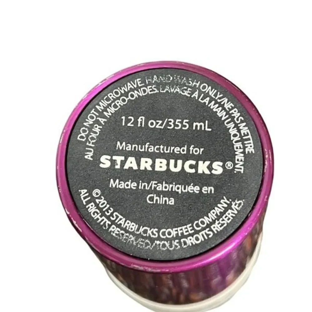 Starbucks 2013 Purple Ceramic Tumbler with Lid 12oz